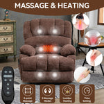 LL1136 lift recliner chair with 8-point massage, lumbar heating, and remote control, designed for elderly relaxation and therapy.