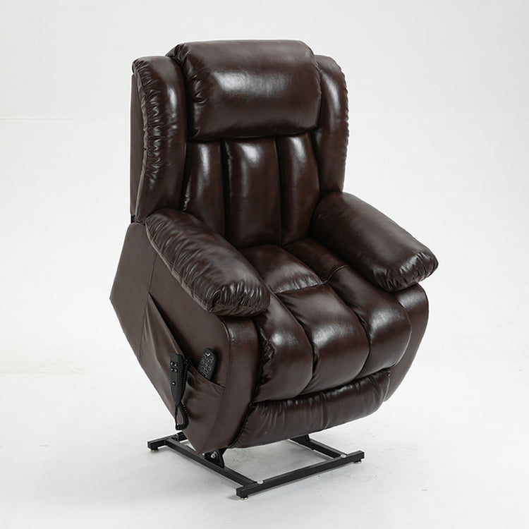 LL5516-Dual Motor Leather Fiber Lift Chair Recliner with Heat & Massage