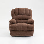 Front view of LL1136 chenille electric lift recliner chair, featuring thick cushioning and ergonomic design for seniors.