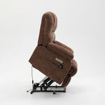 LL1136 power lift recliner in raised position, demonstrating lift assist mechanism for easy standing support for seniors.