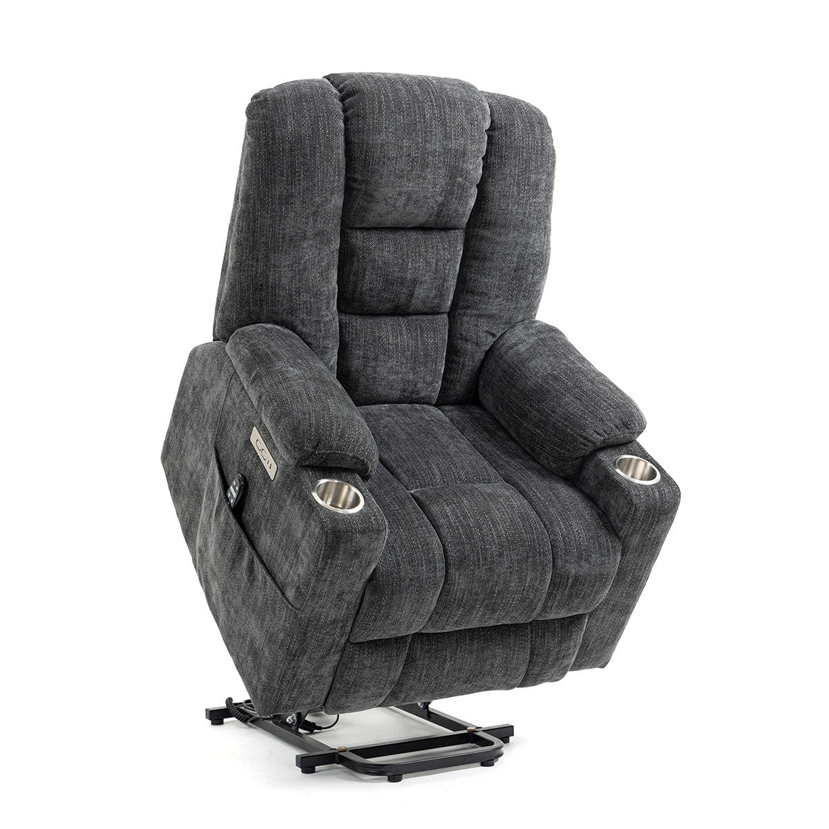 LL1971-Dual Motor Power Lift Chair Recliner with Heat & Massage – 350 lb Capacity, 155° Recline