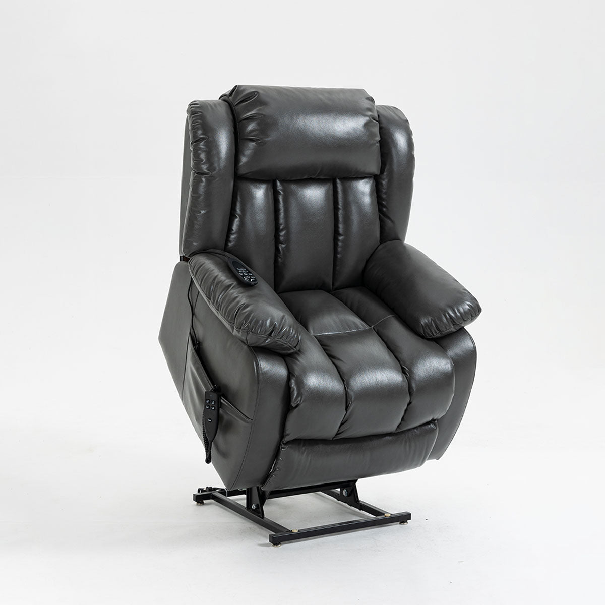 LL5516-Dual Motor Metal & Wood Lift Chair Recliner with Heat & Massage