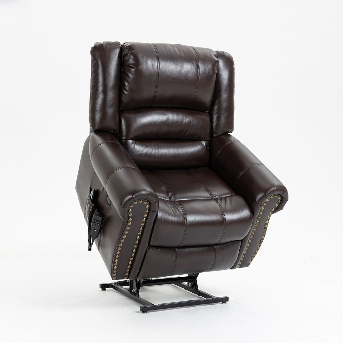 LL7878-Genuine Leather Dual-Motor Lift Recliner – Stand Assist, Heat & 8-Point Massage for Seniors
